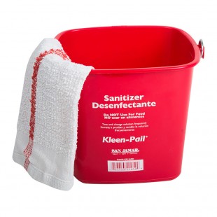 San Jamar KP196RD 6 Qt Bucket Ergonomic Handle Plastic Red NSF San Jamar KP196RD 6 Qt Bucket Ergonomic Handle Plastic Red NSF