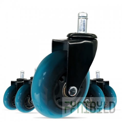 Globe GFF-CASTERS Plate Caster 3-1/2 Inch X 3-1/2 Inch with 5 Inch Wheels Set of 4