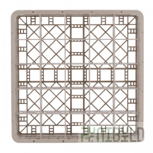 Vollrath TR13CCCC-44 Full Size Traex Low Profile Glass Rack Beige 36 Compartment with Extender