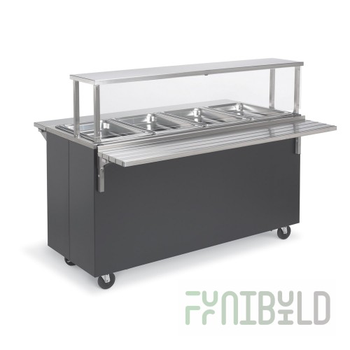 Vollrath 397302 60 Inch Mobile Electric Hot Food Station with NSF2 Breath Guard