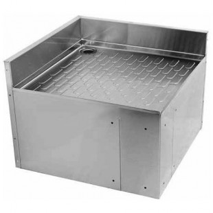 Glastender C-CIR-19/19 19 Inch CHOICE Underbar Drainboard with Backsplash Stainless Steel
