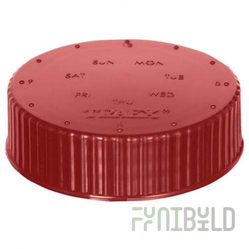 Vollrath 4902-02 Diameter 3.5 Inch Red Date Indicator Storage Lid with FIFO