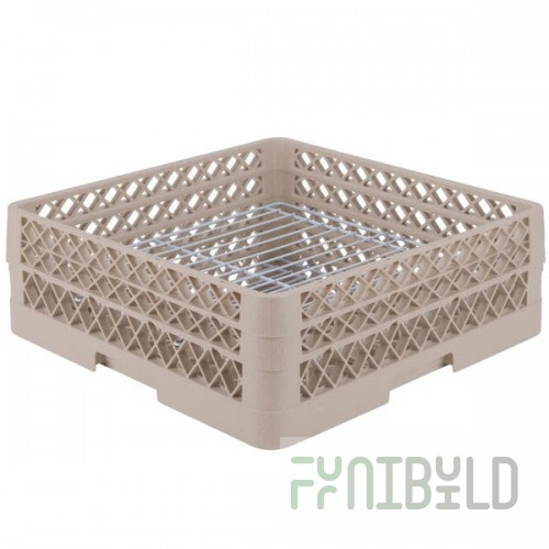Vollrath PM3208-2-02 6-3/8 Inch Plate Crate Dishwasher Rack with Extenders Co-polymer Plastic