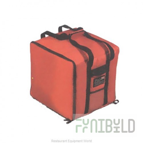 Rubbermaid FG9F3900RED 19-3/4 Inch Nylon Pizza Delivery Bag Red with Insulation