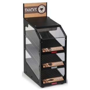 Nemco 6655 10 Inch Grab 'N Go Merchandiser Heated Stainless Steel with 3 Tiers