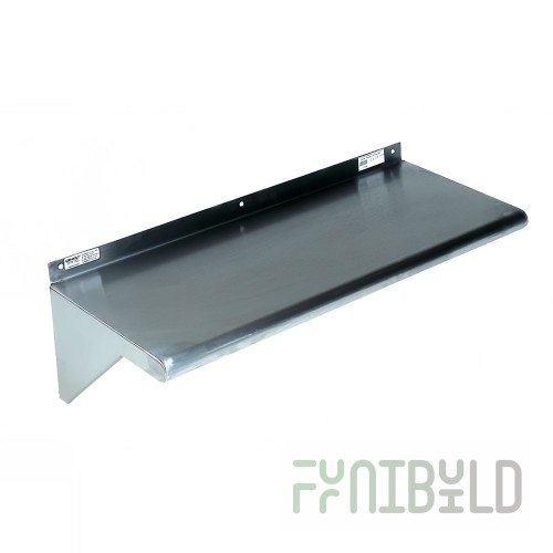 Winholt SSWMS123-KD 36 Inch Stainless Steel Wall Mounted Shelf with 150 lb Capacity