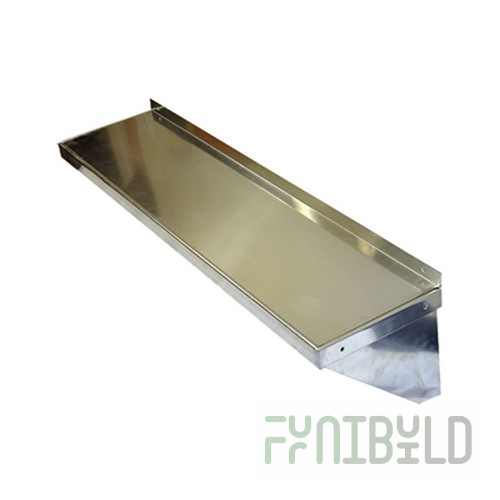 Winholt ALWMS-1248 48 Inch Wall Mount Shelf Solid Aluminum 125 lb Capacity with NSF