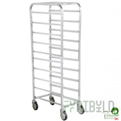 Winholt AL-1210-XB 15 Inch Platter Rack Mobile with Open Sides Aluminum