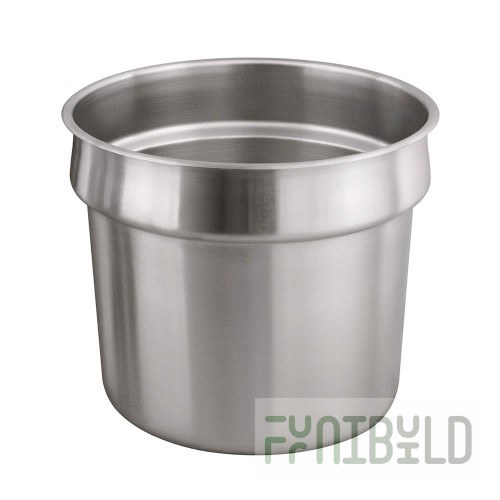 Hatco 7QT-PAN 7 Quart Round Pan with Stainless Steel - Vegetable Inset for Steam Table