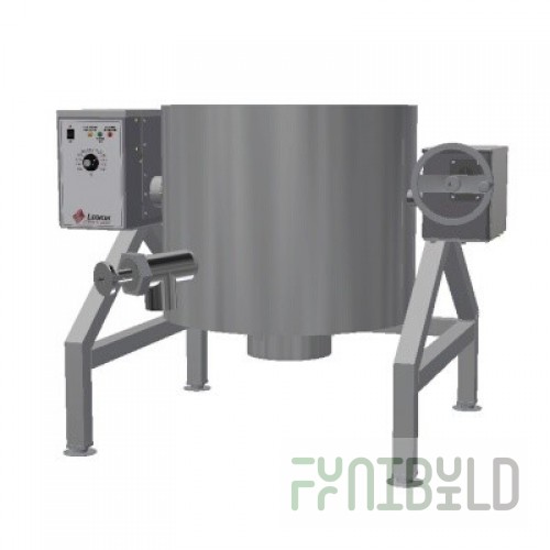AccuTemp ALTLGB-40MV 40 Gallon Gas Tilting Kettle Mixer with Electronic Ignition 83100 BTU
