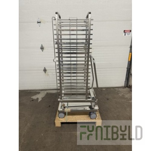Rational 60.21.177 21 Inch Mobile Oven Rack with Transport Cart Holds 20 Pans