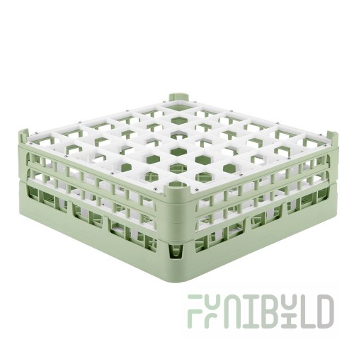 Vollrath 5278012 19-3/4 Inch Tall plus Compartment Rack Polypropylene Light Green