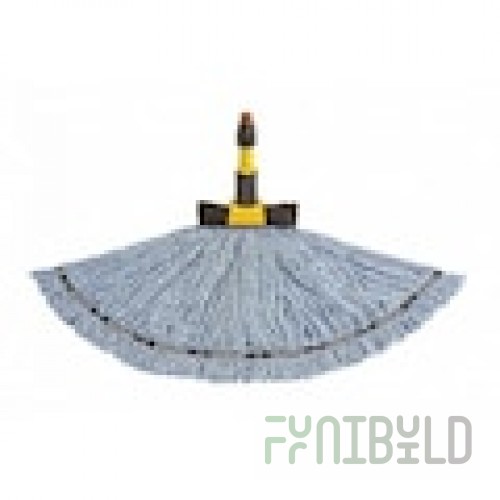 Rubbermaid 1924813 Medium Microfiber Wet Mop Head Blue with Maximizer Blend