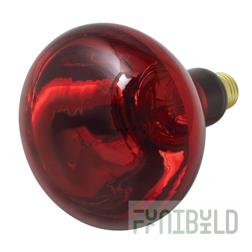 Hatco RED-UCTD-120 250 Watt Uncoated Red Heat Lamp Bulb