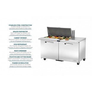 True Refrigeration TSSU-60-18M-B-HC~SPEC3 60 Inch Mega Top Sandwich and Salad Unit True Refrigeration TSSU-60-18M-B-HC~SPEC3 60 Inch Mega Top Sandwich and Salad Unit