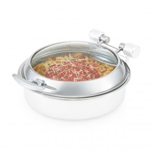Vollrath 46127 6 Quarts Replacement Glass Lid with Stainless Trim for 46125 Chafer