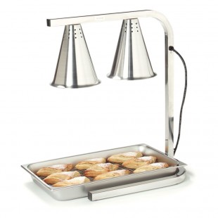Carlisle HL723700 20 Inch Free Standing Heat Lamp with Adjustable Arm 250 Watt Bulbs