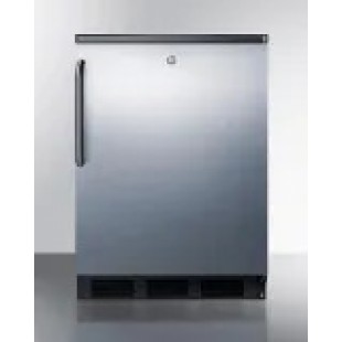 Summit FF7LBLKBISSTB 24 Inch Undercounter Refrigerator 5.5 cu ft Built-in and Freestanding Summit FF7LBLKBISSTB 24 Inch Undercounter Refrigerator 5.5 cu ft Built-in and Freestanding