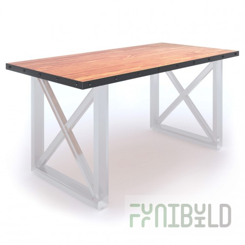 Loft tabletop Strip-Rivet 1600x800
