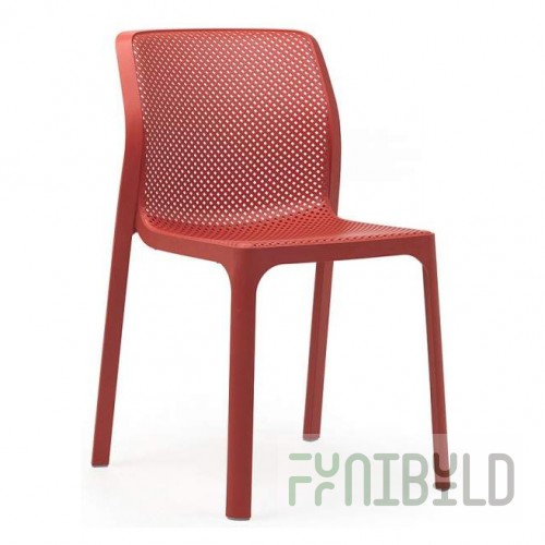 Plastic chair Bit, coral
