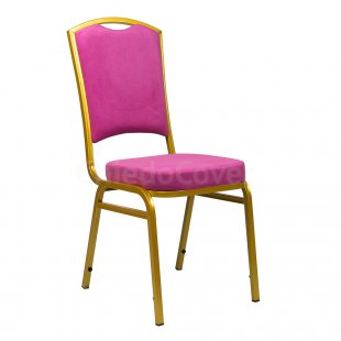 Chair Patrick 20mm - gold, lilac velour