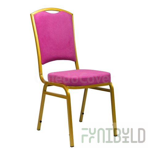 Chair Patrick 20mm - gold, lilac velour