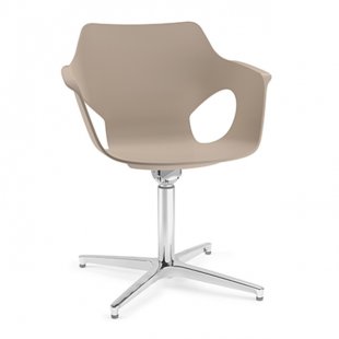 Plastic chair Ole on a metal base