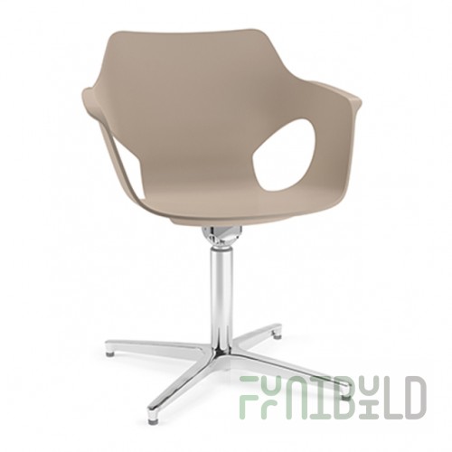 Plastic chair Ole on a metal base