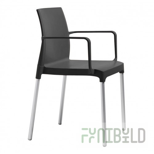 Plastic chair Chloe Mon Amour, anthracite