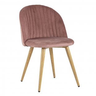 Chair Lion Stripes velour pink