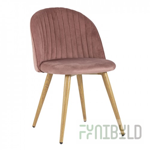 Chair Lion Stripes velour pink