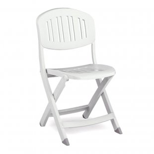 Plastic folding chair Capri, white