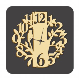 Wall clock Carved wood