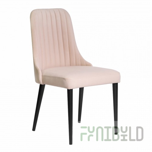 Kongsberg chair, soft pink velor
