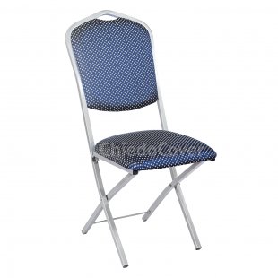 Chair Hit 20mm folding, silver, blue crown