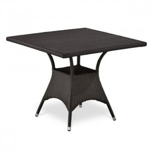 Nace Artificial Rattan Wicker Table, Brown