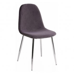 Chair Pescara velour Dark Grey