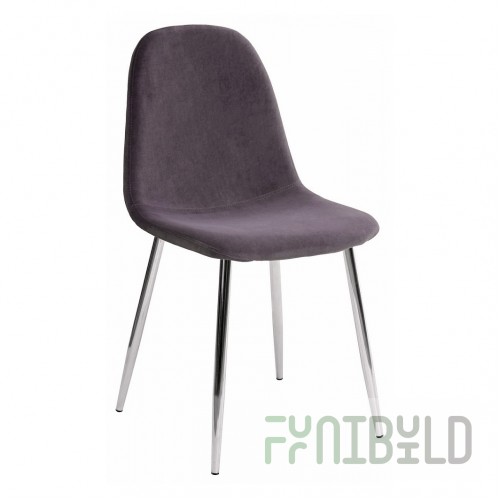 Chair Pescara velour Dark Grey