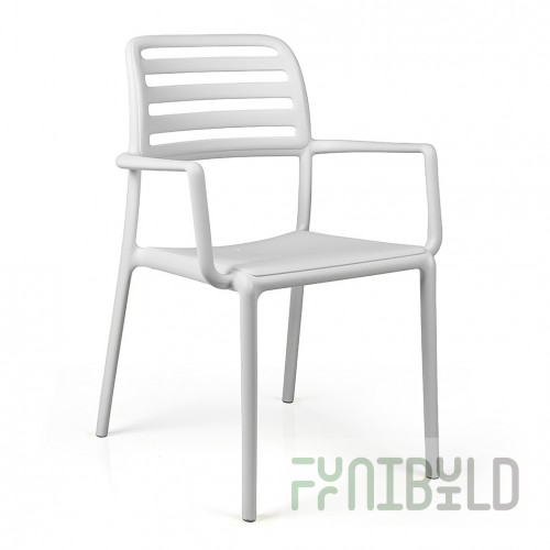 Costa plastic chair, white