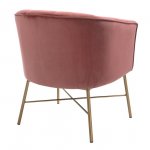 Chalet armchair velour pink