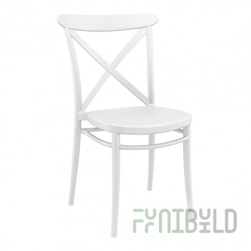 Plastic chair Cross, white