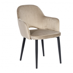Chair Venus, velvet champagne color