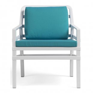 Plastic chair with cushions Aria, white, sardinia