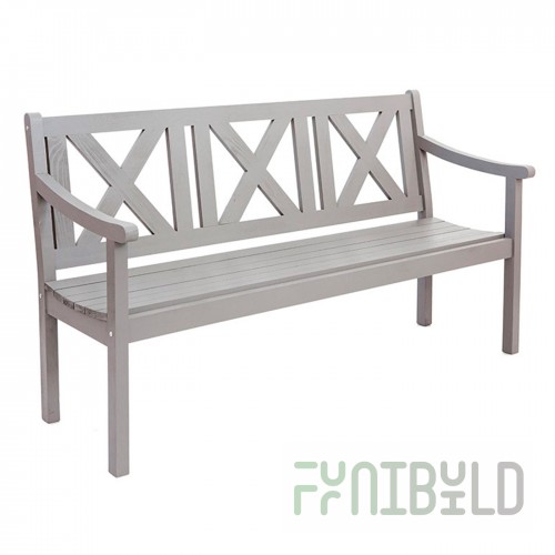 Three-seater bench Copenhagen painted