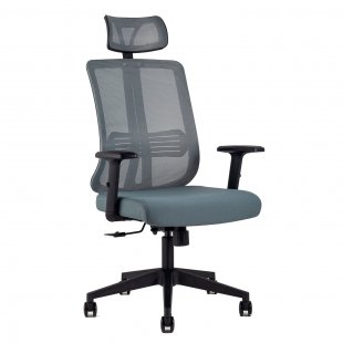 TopChairs Post Executive Chair Gray