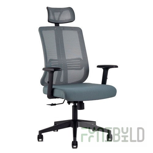 TopChairs Post Executive Chair Gray