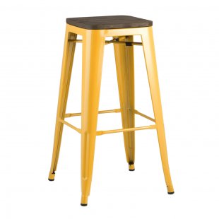 Bar stool Tolix Wood yellow