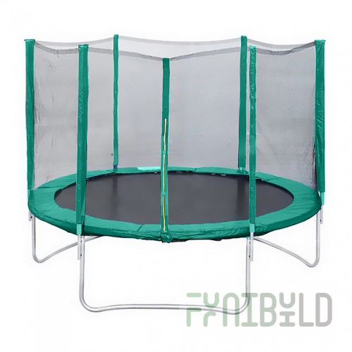 Frame trampoline for cottages and streets with safety net 244D