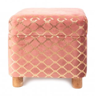 Pouf with storage compartment Salavat pink