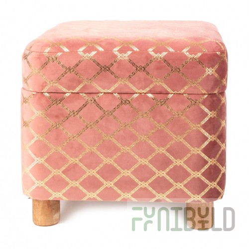 Pouf with storage compartment Salavat pink